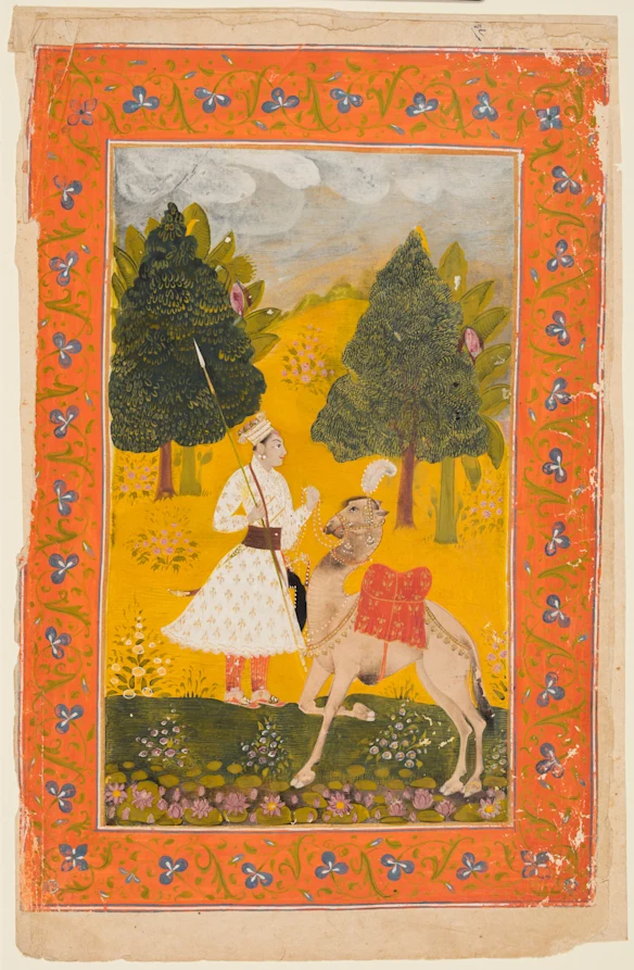 Un guerrier Rajput, v. 1650, portant un kamarband.