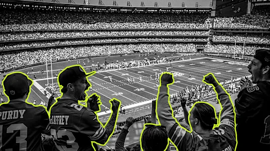 Les fans de la NFL encouragent les 49ers de San Francisco et les Rams de Los Angeles au MCG en septembre 2026.