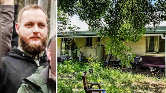  Brendan Nugent et la maison où il habite.