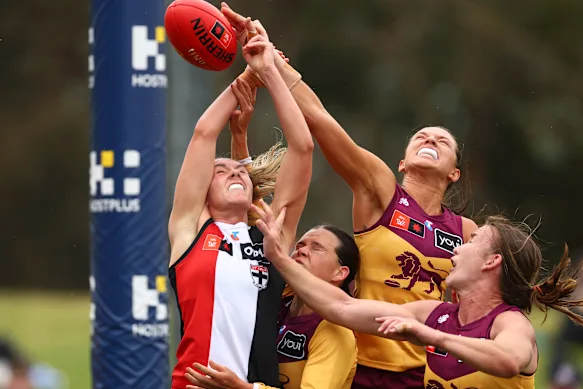 Brisbane lors de sa victoire sur St Kilda la semaine dernière.