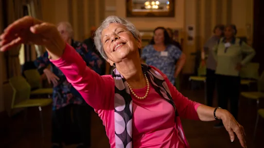 Elettra Piccoli, 78 ans, participant à son programme de danse à Burwood.