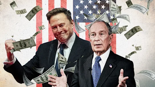Elon Musk a investi au moins 366 millions de dollars dans les campagnes républicaines au cours de ce cycle électoral. Du côté des démocrates, l'homme d'affaires et ancien maire de New York, Michael Bloomberg, a déboursé la somme pratique de 80 millions de dollars en septembre et octobre.
