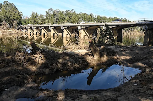 Le pont de North Richmond, qui a été submergé lors des inondations de 2021 et 2022.