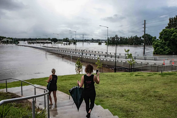 Le nouveau pont de Windsor a été englouti par des inondations en mars 2022.