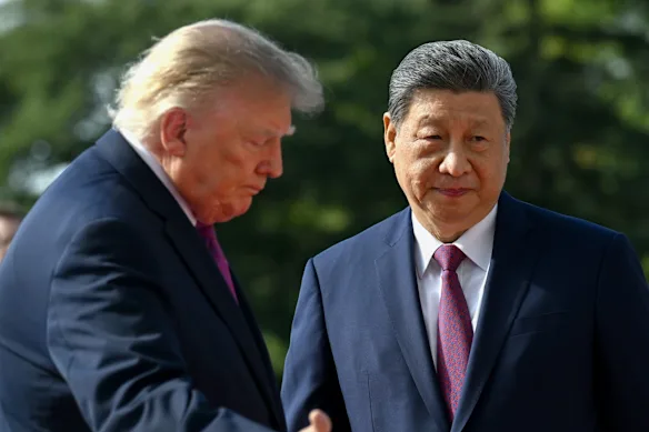 Donald Trump et Xi Jinping, lors de la visite d'État de Xi à la Maison Blanche le mois dernier.
