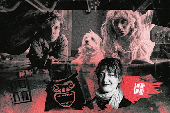 Jennifer Kent, en bas à droite, avec des images de The Babadook.